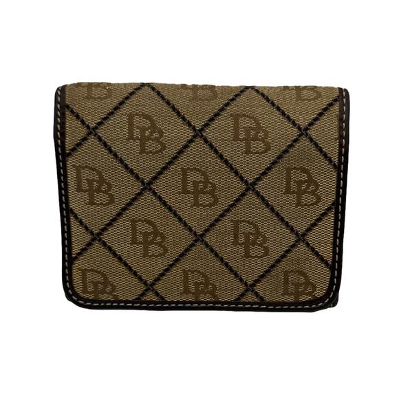 DOONEY & BOURKE Brown and Tan Signature Canvas Wallet - Picture 1 of 9